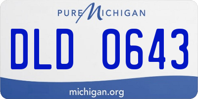 MI license plate DLD0643