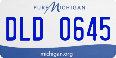 MI license plate DLD0645