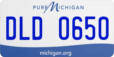 MI license plate DLD0650