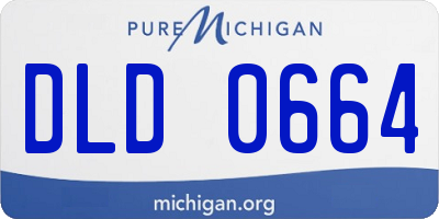 MI license plate DLD0664