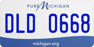 MI license plate DLD0668