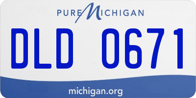 MI license plate DLD0671