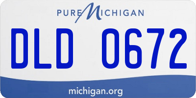 MI license plate DLD0672