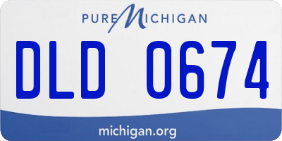 MI license plate DLD0674