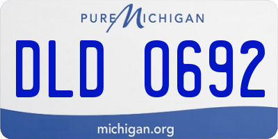 MI license plate DLD0692