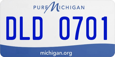 MI license plate DLD0701