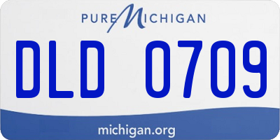 MI license plate DLD0709