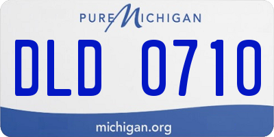 MI license plate DLD0710