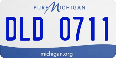MI license plate DLD0711