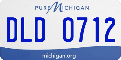 MI license plate DLD0712