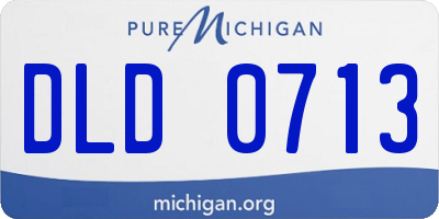 MI license plate DLD0713