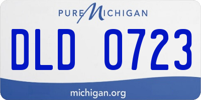 MI license plate DLD0723