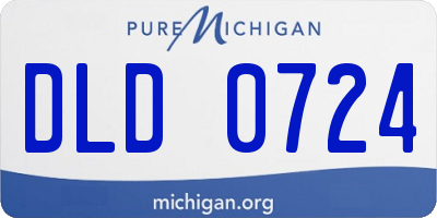 MI license plate DLD0724