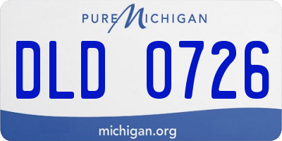 MI license plate DLD0726