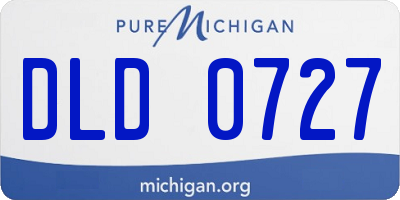 MI license plate DLD0727