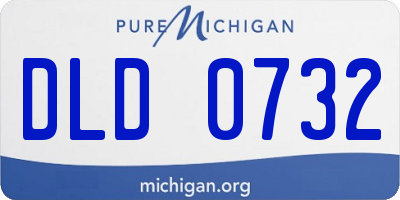 MI license plate DLD0732