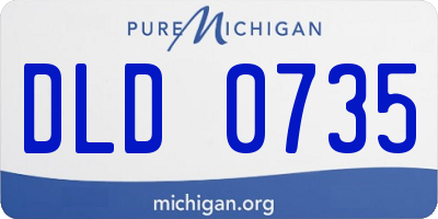 MI license plate DLD0735