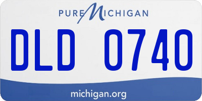 MI license plate DLD0740