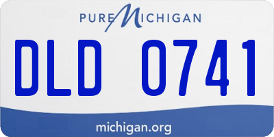 MI license plate DLD0741