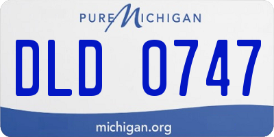 MI license plate DLD0747