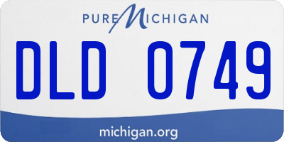 MI license plate DLD0749
