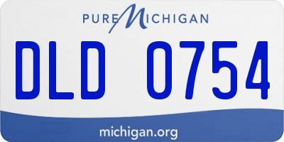 MI license plate DLD0754