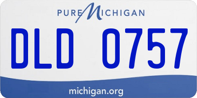 MI license plate DLD0757