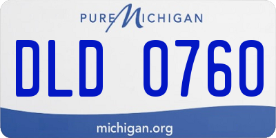 MI license plate DLD0760