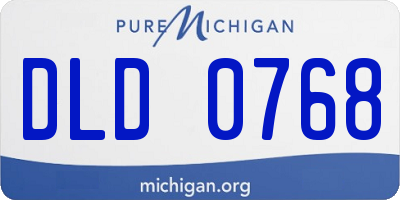 MI license plate DLD0768