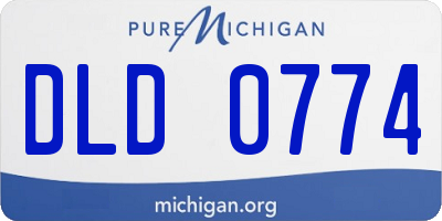 MI license plate DLD0774