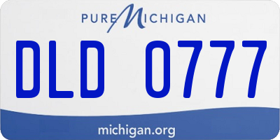 MI license plate DLD0777