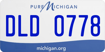 MI license plate DLD0778