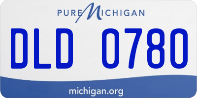 MI license plate DLD0780