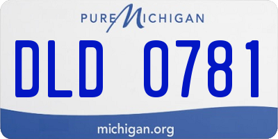 MI license plate DLD0781