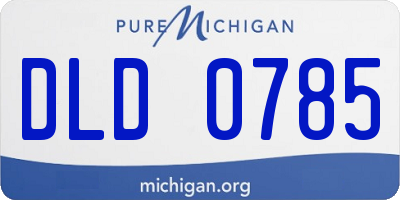 MI license plate DLD0785