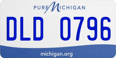 MI license plate DLD0796