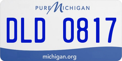 MI license plate DLD0817