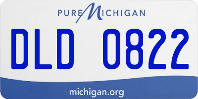 MI license plate DLD0822