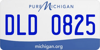 MI license plate DLD0825