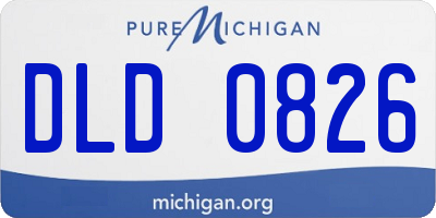 MI license plate DLD0826