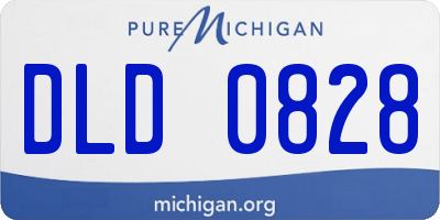 MI license plate DLD0828
