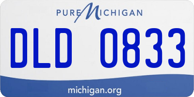 MI license plate DLD0833