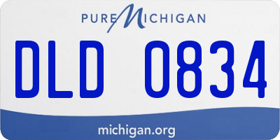 MI license plate DLD0834