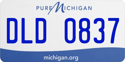 MI license plate DLD0837