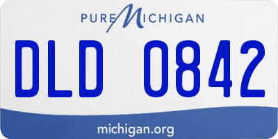 MI license plate DLD0842