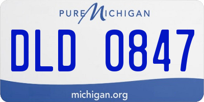 MI license plate DLD0847