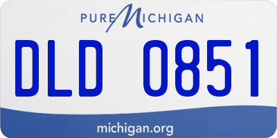 MI license plate DLD0851