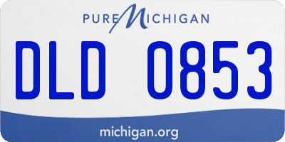 MI license plate DLD0853