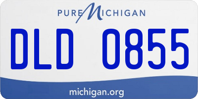 MI license plate DLD0855