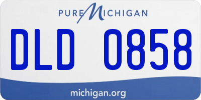 MI license plate DLD0858